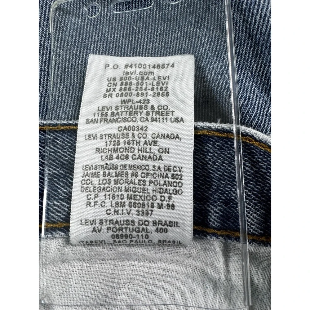 Levi's 550 Jeans Mens 50x30 Blue Relaxed Tapered Fit Light Wash Denim Casual